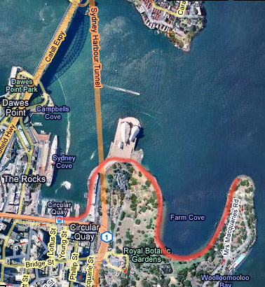 Sydney Opera House walking map